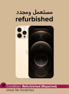اشتري Refurbished - iPhone 12 Pro Max With Facetime 512GB Gold 5G - International Version في الامارات