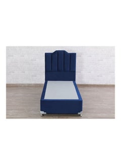 Buy Camelback Divan Base Bed Dark Blue 200x100x34cm in UAE