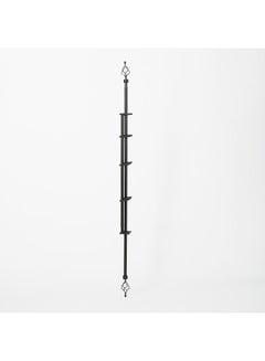 Buy Emily Adjustable Curtain Rod Black 120-300cm in UAE