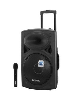 Buy Rechargeable Portable Trolley Speaker System With USB/Bluetooth/SD Card Slots/FM Radio GMS8519 Black in UAE