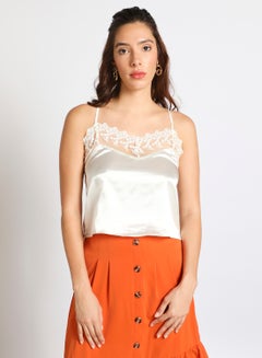 Buy Women's Lace Detailed Camis White in UAE