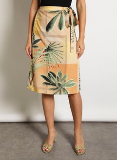 Buy Women'S Casual Midi Floral Printed Skirt Multicolour in UAE