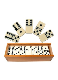 اشتري 28-Piece Double Six Creative Dice Resembling Dominoes Game Set For Kids في الامارات