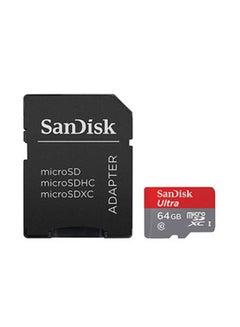 اشتري Ultra Micro SDXC Class 10 UHS-I Memory Card + SD Adapter رمادي/ أبيض/أحمر في الامارات