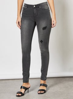 Buy Classic Skinny Jeans Dark Grey in Saudi Arabia