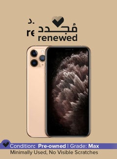 Buy Renewed - iPhone 11 Pro With FaceTime Gold 256GB 4G LTE - International Version in UAE