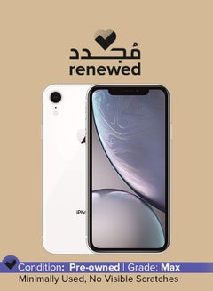 Buy Renewed - iPhone XR With FaceTime White 128GB 4G LTE in UAE