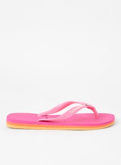 Buy Brazil Layered Sole Flip-Flops Pink in UAE