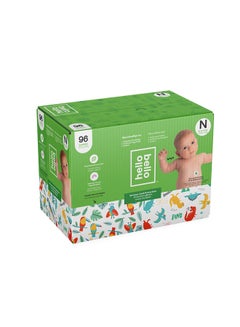 Buy Club Box Diapers - Parrots And Dinos, Newborn, Upto 4.5 Kg, 96 Diapers in UAE