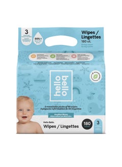 Buy 99%  Baby Wipes - 180 Wipes in UAE