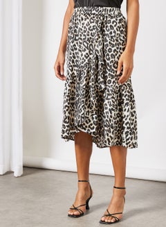 Buy Midi Skirt Leopard in UAE
