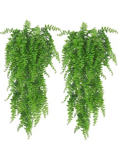 Buy 2-Piece Artificial Ivy Leaf Boston Fern Fake Greenery Green 33.4inch in UAE