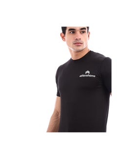 Buy Solid Dri Fit Short Sleeve Shirt Black in Egypt