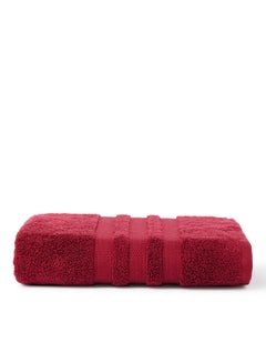Buy Zero Twist Quick Dry Bath Towel Red 70x140cm in Saudi Arabia