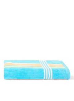 اشتري Yarn Dyed Multi Color Stripe Bath Towel Sky Blue 70x140cm في الامارات