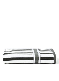 اشتري Yarn Dyed Multi Color Stripe Bath Towel Dark Green 70x140cm في الامارات