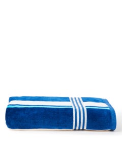 Buy Yarn Dyed Multi Color Stripe Towel Blue 70x140cm in Saudi Arabia