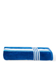 Buy Yarn Dyed Multi Color Stripe Towel Blue 80x160cm in UAE