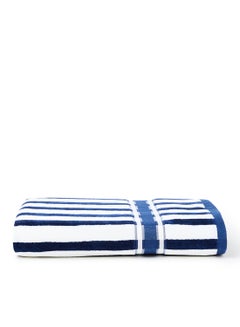 Buy Yarn Dyed Multi Color Stripe Towel Blue 70x140cm in Saudi Arabia