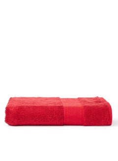 Buy Zic Zac Design Cotton Towel Red 70x140cm in UAE