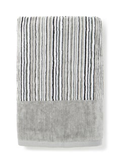 Buy Yarn Dyed Cotton Towel Grey 80x160cm in UAE