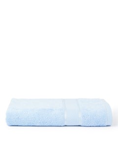 Buy Towel 100% Cotton Terry Dyed 500 Gsm Ultra Soft Viscose Border Bath  Blue 70x140cm Blue 70x140cm in UAE