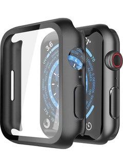 Buy Hard PC Ultra-Thin Protective Case Cover with Screen Protector for Apple Watch Series 7 45mm Black in UAE