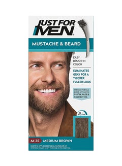 Buy Mustache And Beard Hair Colour Medium Brown M-35 68grams in UAE