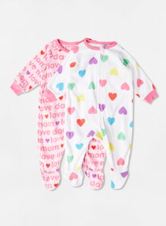 Buy Baby Unisex All-Over Print Onesie (Pack of 2) Multicolour in UAE