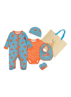 Buy 5 Piece Baby Combo Set Teal/Orange in Saudi Arabia