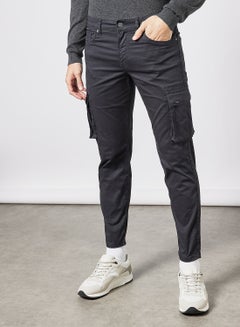 Buy Slim Fit Cargo Pants Black in UAE