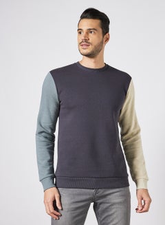 Buy Colourblock Sweatshirt Navy in UAE