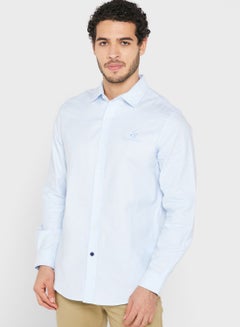 Buy Logo Regular Fit Shirt Blue in UAE