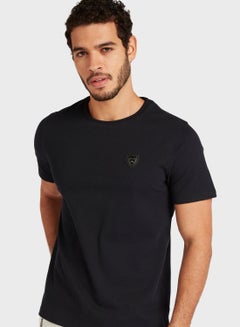 Buy Essential Round Neck T-Shirt Black in Saudi Arabia