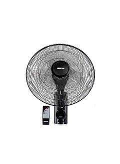 Buy 18 Inch Wall Fan With Remote Control GF21125 - 60W Copper Motor  5 Leaf AS Blade  3 Speed Option  Overheat Protection  Horizontal Oscillation  Home & Office Use 60.0 W GF21125 Black in Saudi Arabia