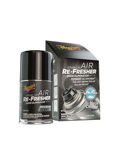 اشتري Meguiar's G181302, 57g, Whole Car Air Re-Fresher Odor Eliminator Mist, Black Chrome Scent, 2oz. في الامارات