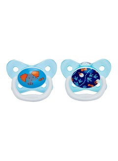 Buy 2-Piece Butterfly Shaped Pacifier Set Blue in Egypt