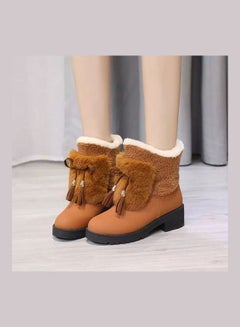 Buy Flat Ankle Boots Camel in UAE