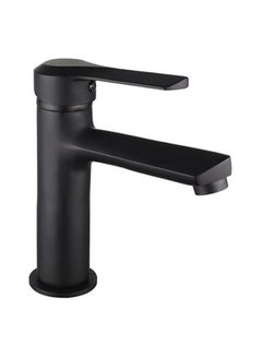 Buy Basin Mixer With Pop Up Waste And Stainless Steel Flexible Hose Black 25x20x8cm in Saudi Arabia