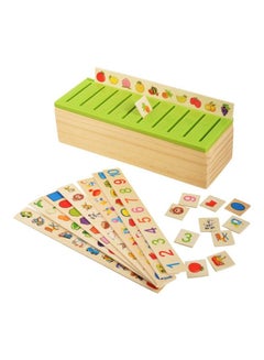 Buy 80-Piece Puzzle Brain Teaser Knowledge Educational Classification Box Toy Set For Kids in Saudi Arabia