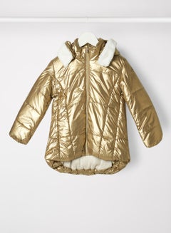 اشتري Baby Girls Quilted Jacket Gold في السعودية