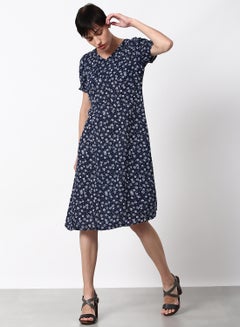 Buy Regular Fit Casual Dress Navy in UAE