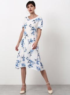 Buy Regular Fit Casual Dress Blue in UAE