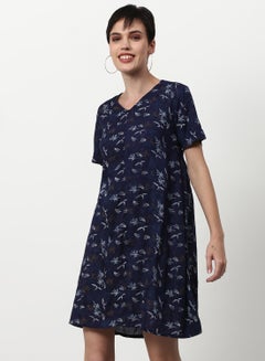 Buy Regular Fit Casual Dress Navy in UAE