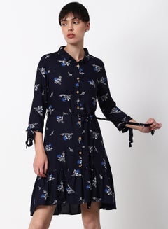 Buy Regular Fit Casual Dress Navy in UAE