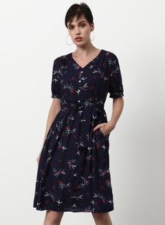 Buy Loose Fit Casual Dress Navy in Saudi Arabia