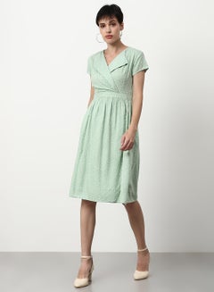 Buy Regular Fit Casual Dress Light Green in Saudi Arabia