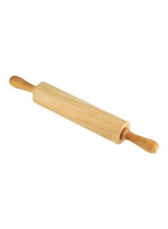 Buy Wooden Rolling Pin Beige 25cm in Saudi Arabia