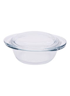 Buy Casserole Round with Lid Clear 150x120x45mm in UAE