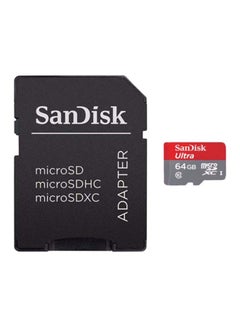 اشتري بطاقة ذاكرة SDHC UHS-I ألترا مايكرو مع محول بطاقة SD 64غيغابايت أسود في الامارات